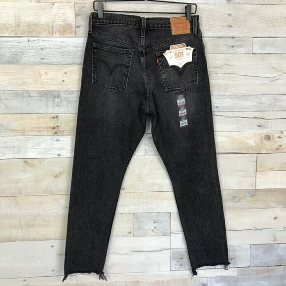 Levis Slim Skinny Jeans Black 501 Stretch 29 NEW - Picture 4 of 8
